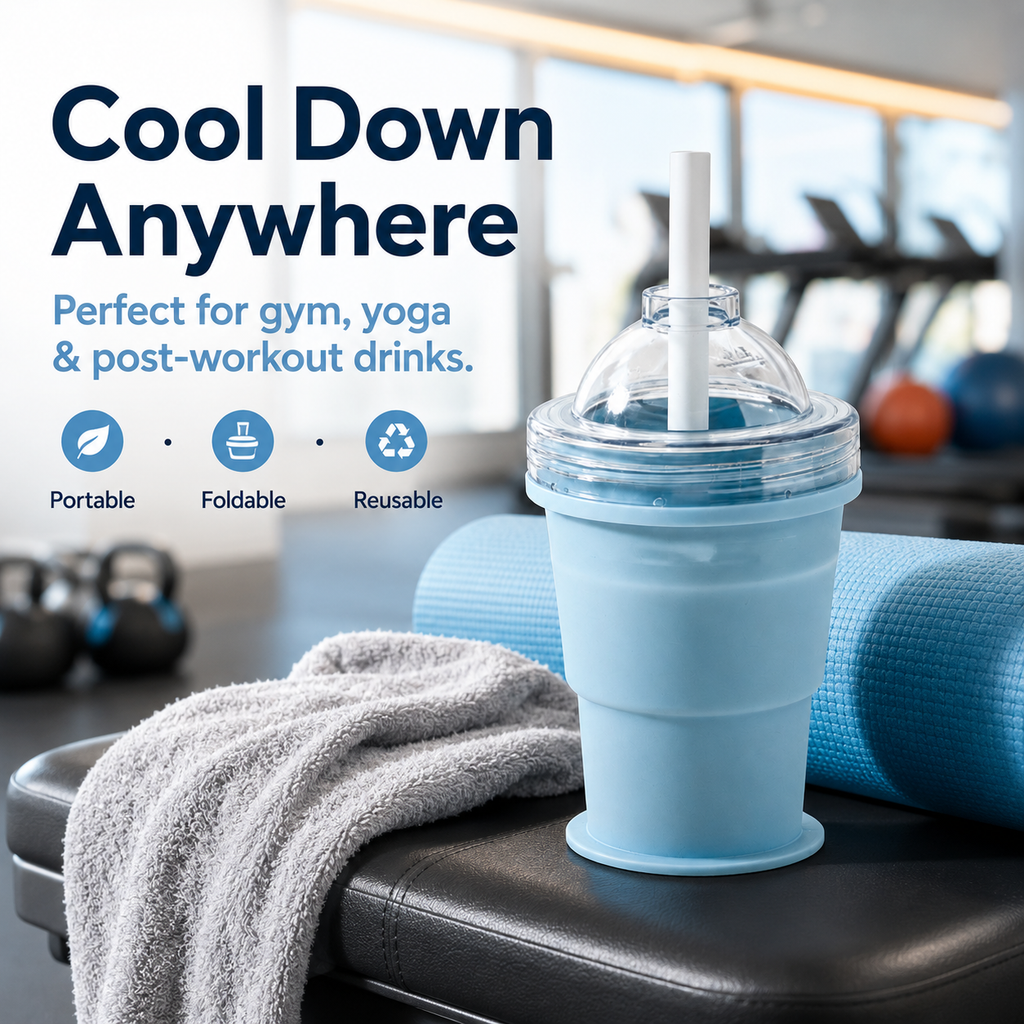 🧊 2-in-1 Ice Maker &amp; Straw Cup – Summer Cup Essential