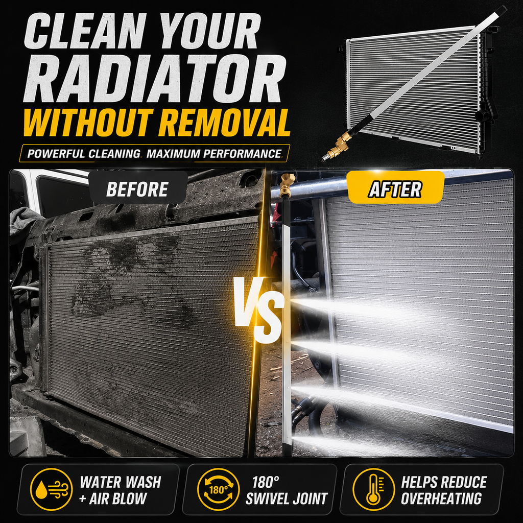24" Portable Radiator Cleaning Wand🔥Free gift 1 x pure copper swivel joint, 1 x quick connector