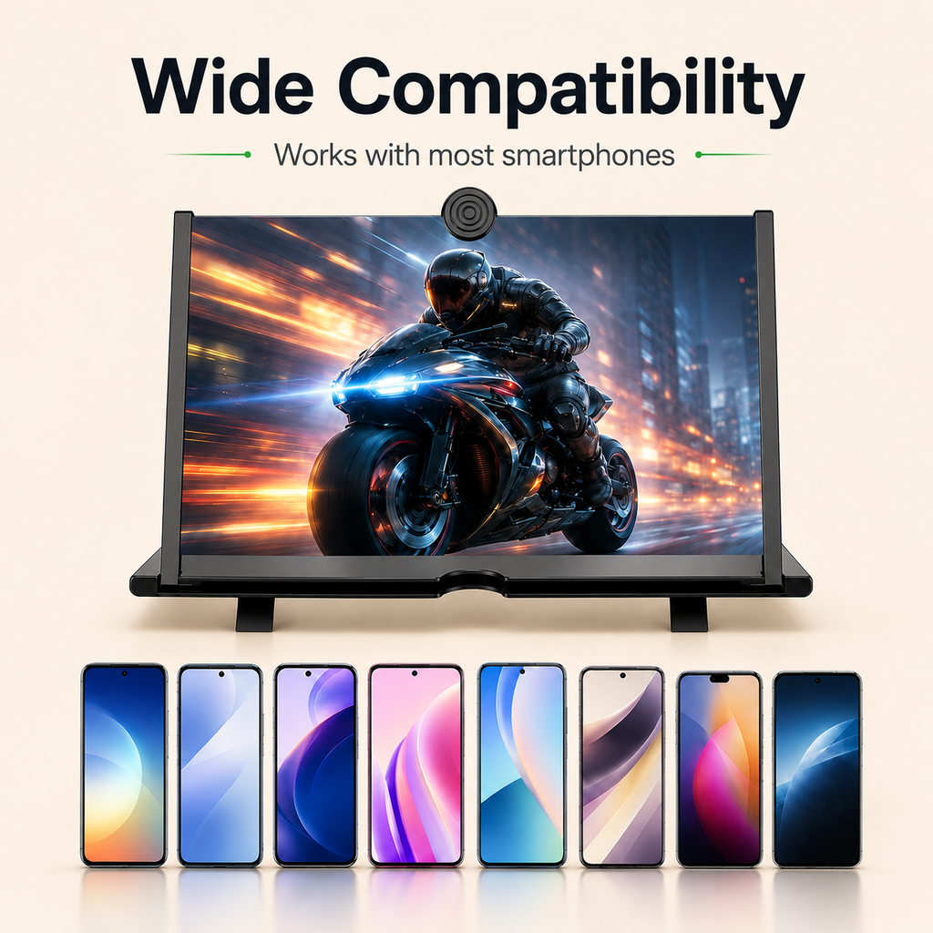 📺 14" HD Screen Magnifier – Big Screen Viewing for Any Smartphone