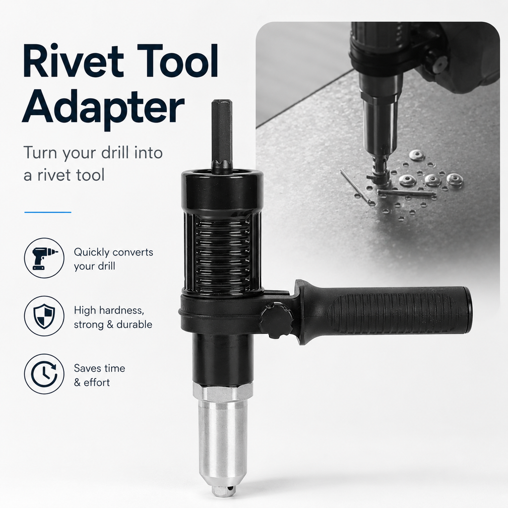 🔧Rivet Gun Adapter, Alloy Steel Electric Handle Tool