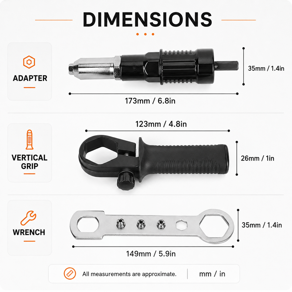 🔧Rivet Gun Adapter, Alloy Steel Electric Handle Tool
