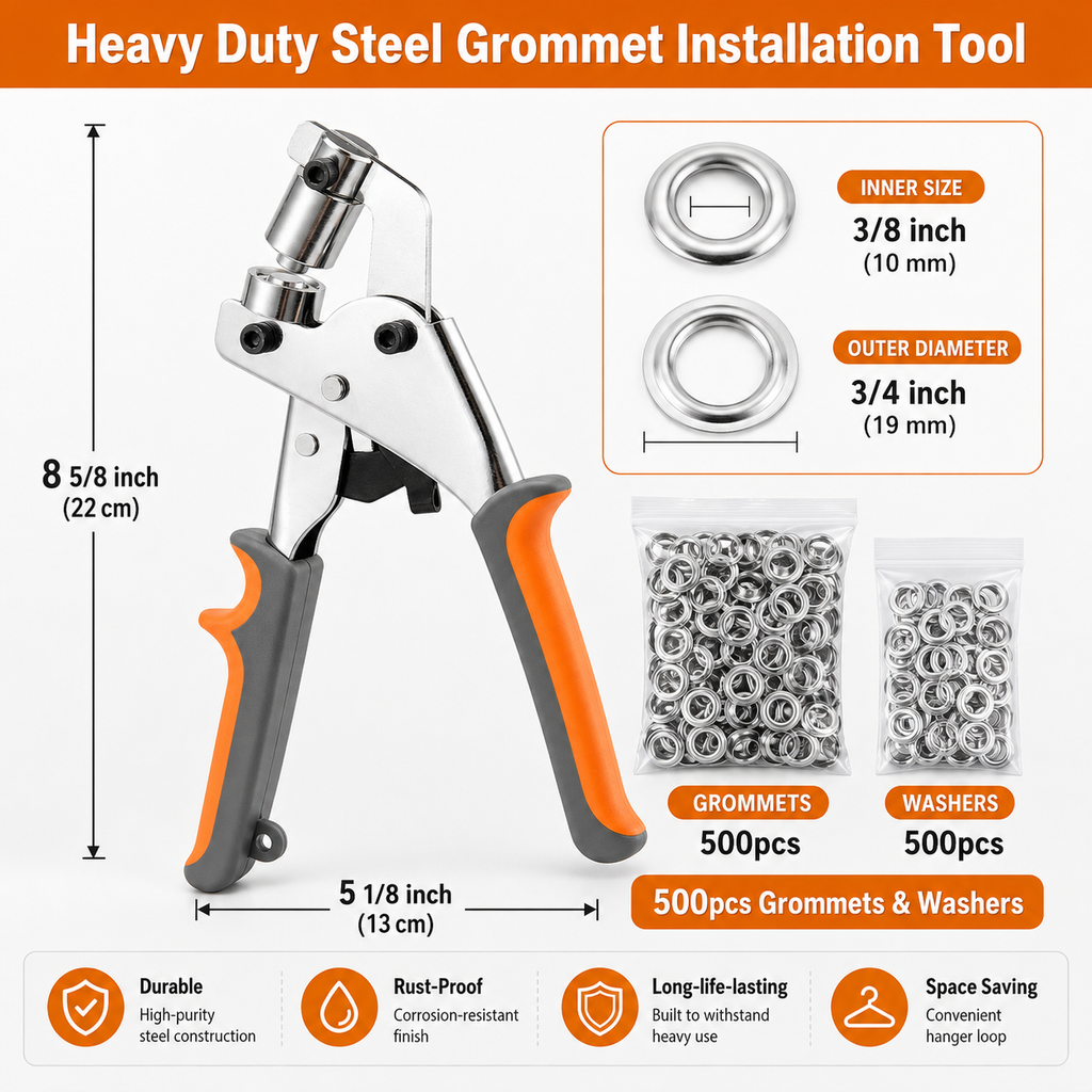 🔧 Heavy Duty Grommet Installation Set