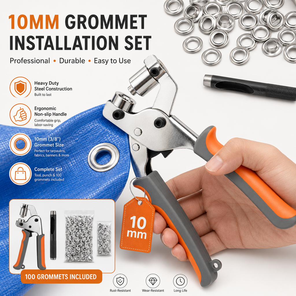 🔧 Heavy Duty Grommet Installation Set