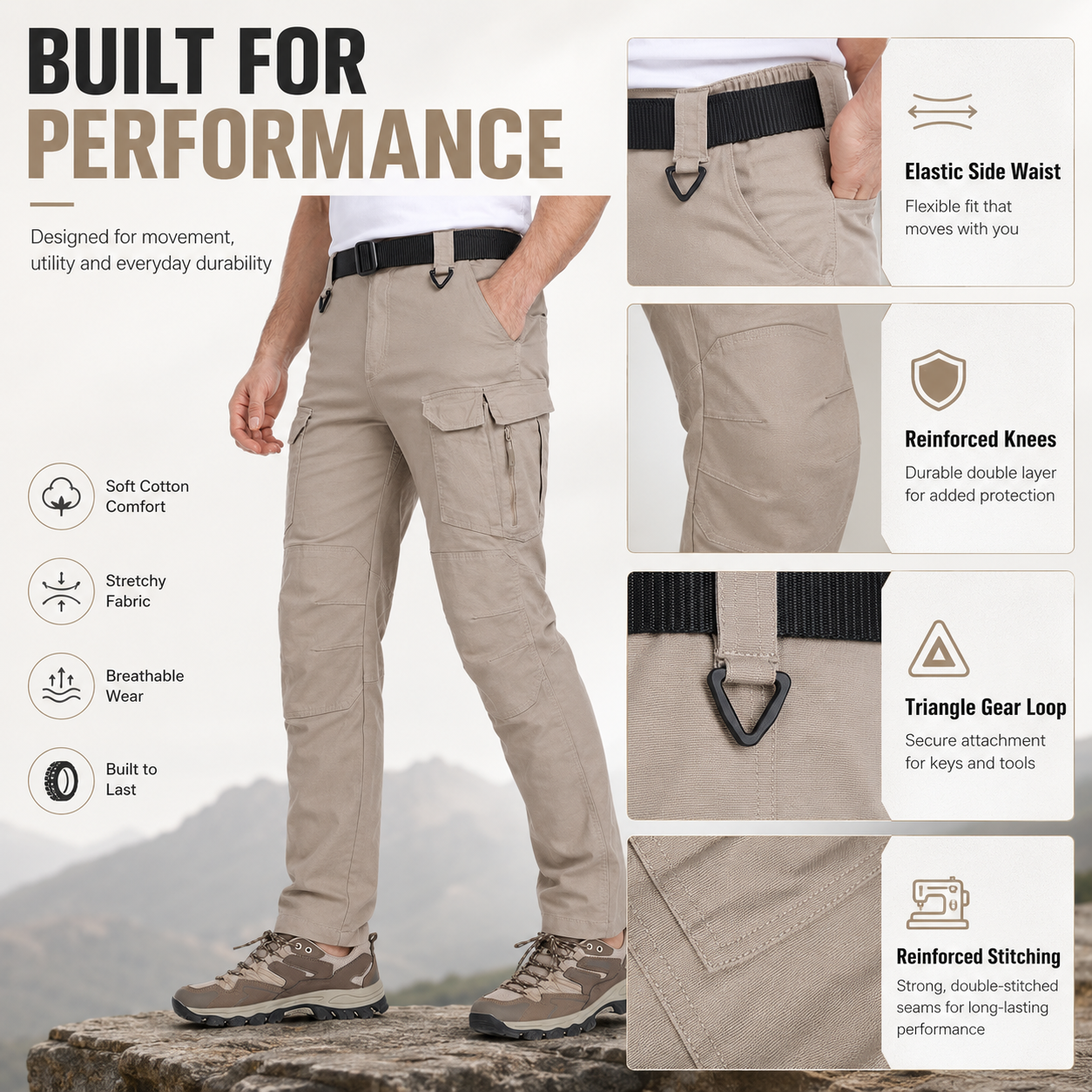 👖 Men's Tactical Cargo Pants