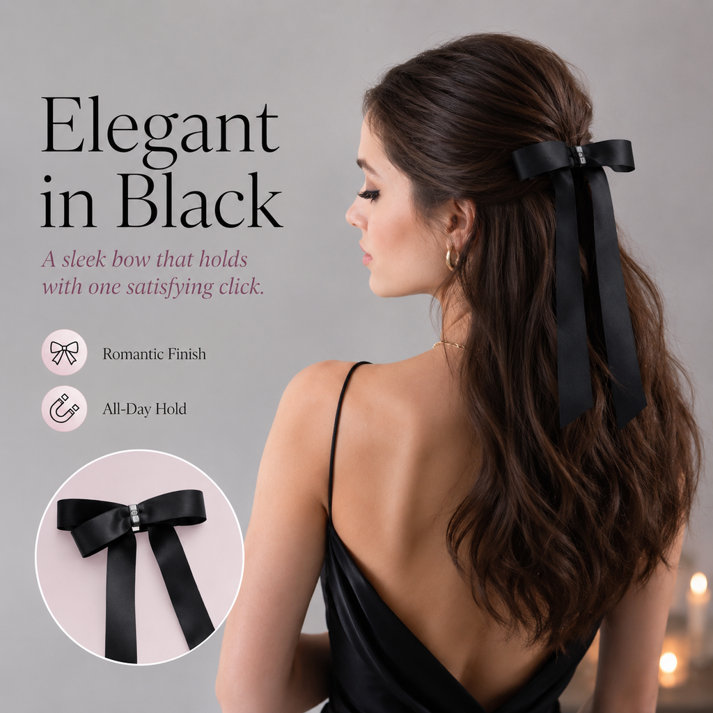 💖Metal Bow Magnetic Hair Clip 🎀