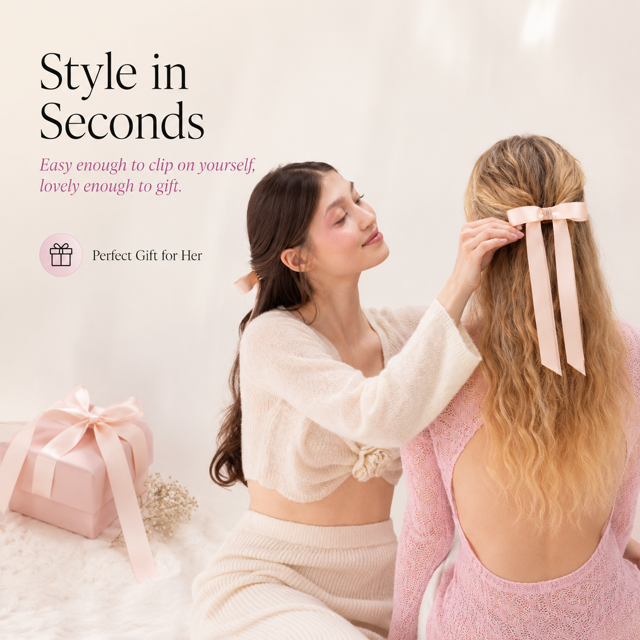💖Metal Bow Magnetic Hair Clip 🎀