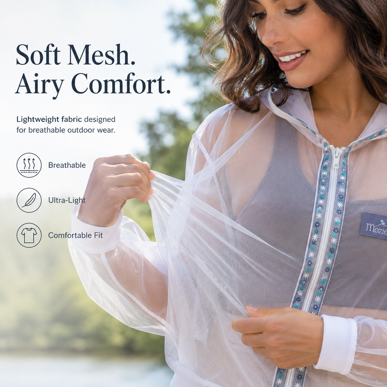 White Mesh Insect Protection Jacket | Lightweight Bug Barrier Outdoor Hoodie+Pant