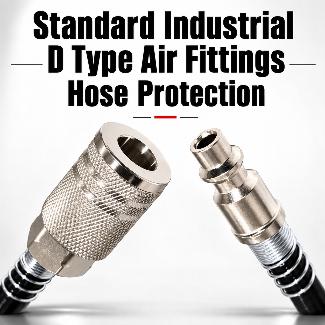 💨 High Flow Air Blow Gun Kit with 16FT Coiled PU Hose & Brass T-Fitting