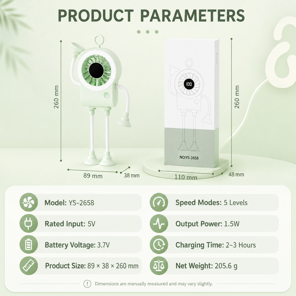 🌀 Cute Desk Fan – Say Hi to Cool Comfort