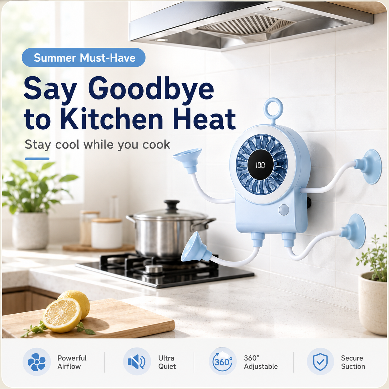 🌀 Cute Desk Fan – Say Hi to Cool Comfort