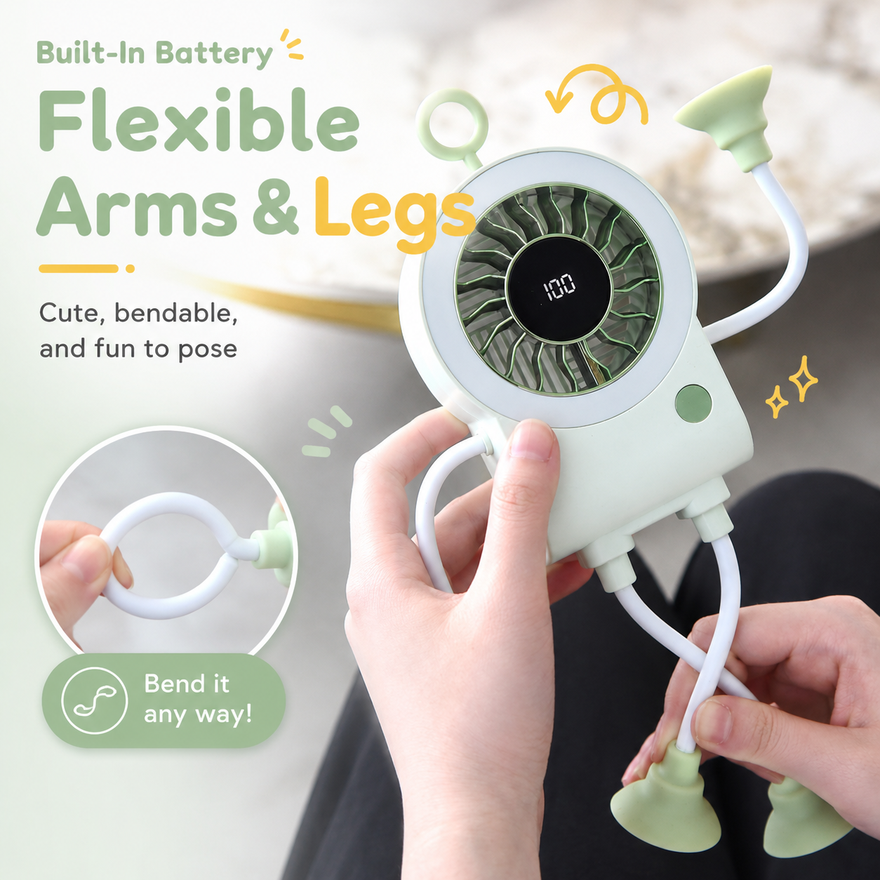 🌀 Cute Desk Fan – Say Hi to Cool Comfort