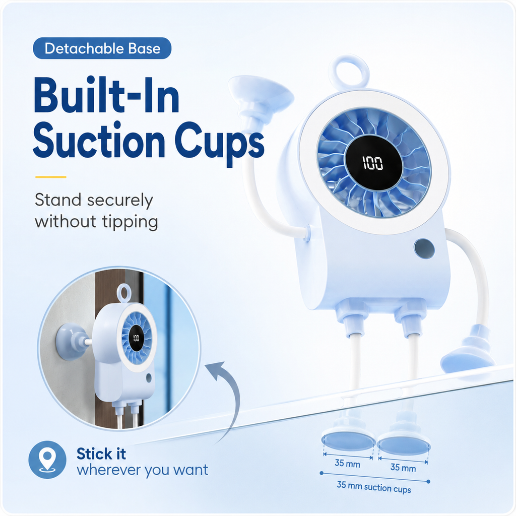 🌀 Cute Desk Fan – Say Hi to Cool Comfort