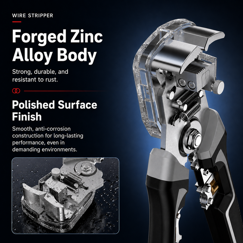 🔧Professional Automatic Wire Stripper – 0.2-10mm² | One-Touch Open &amp; Close