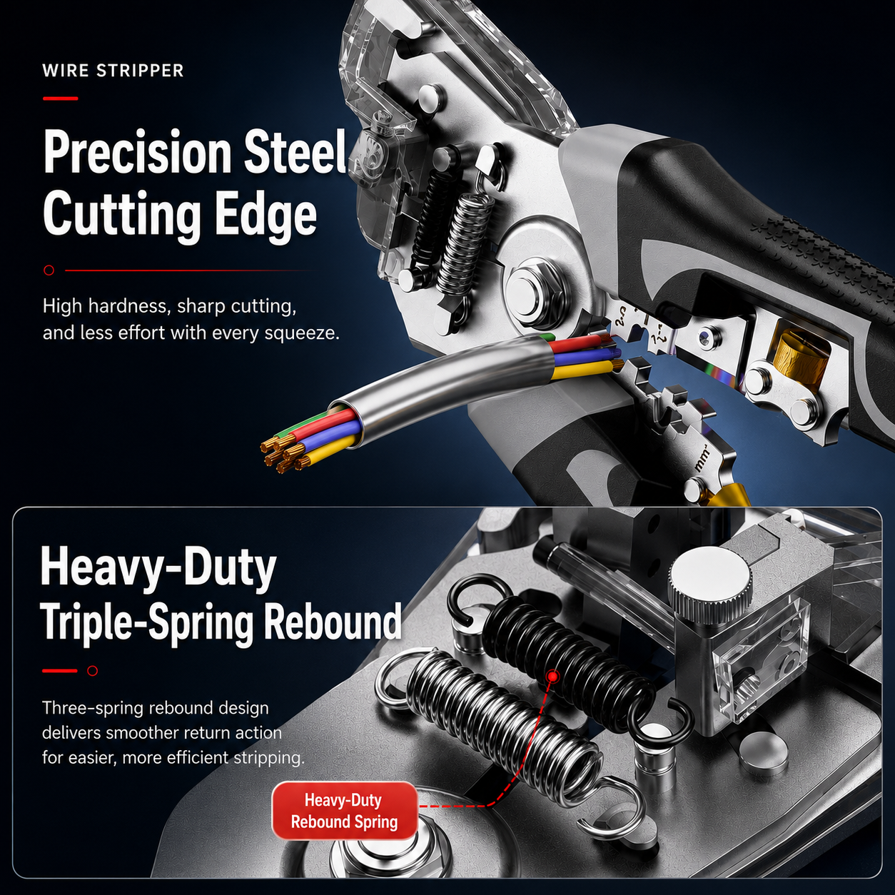 🔧Professional Automatic Wire Stripper – 0.2-10mm² | One-Touch Open &amp; Close