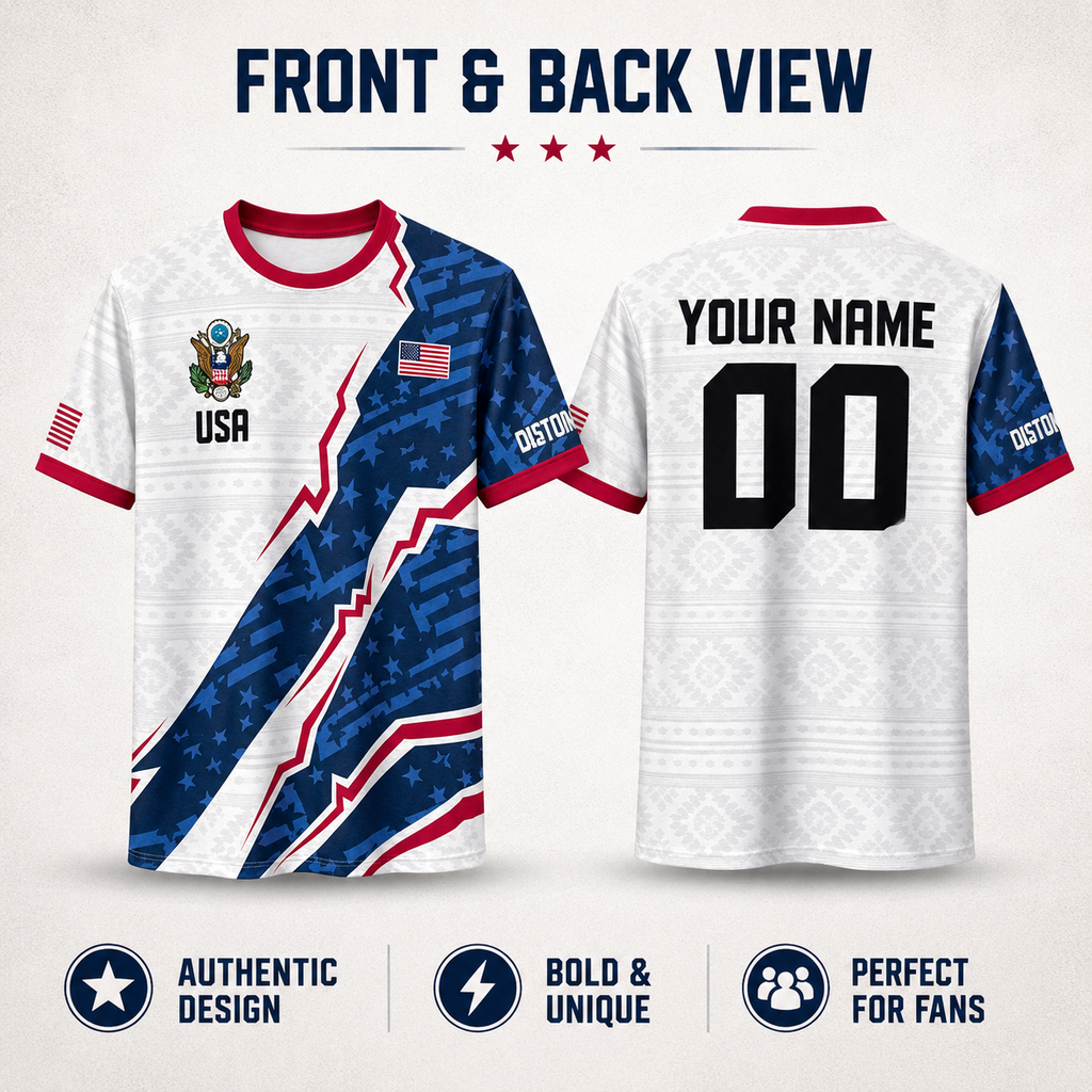 USA National Team Style Soccer Jersey 2026 V-Neck for Fans & Players