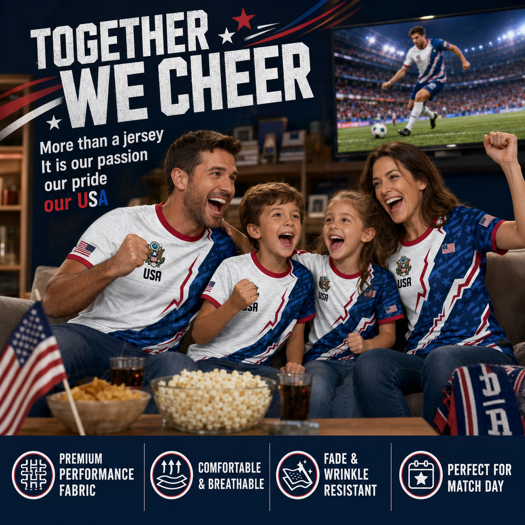USA National Team Style Soccer Jersey 2026 V-Neck for Fans & Players