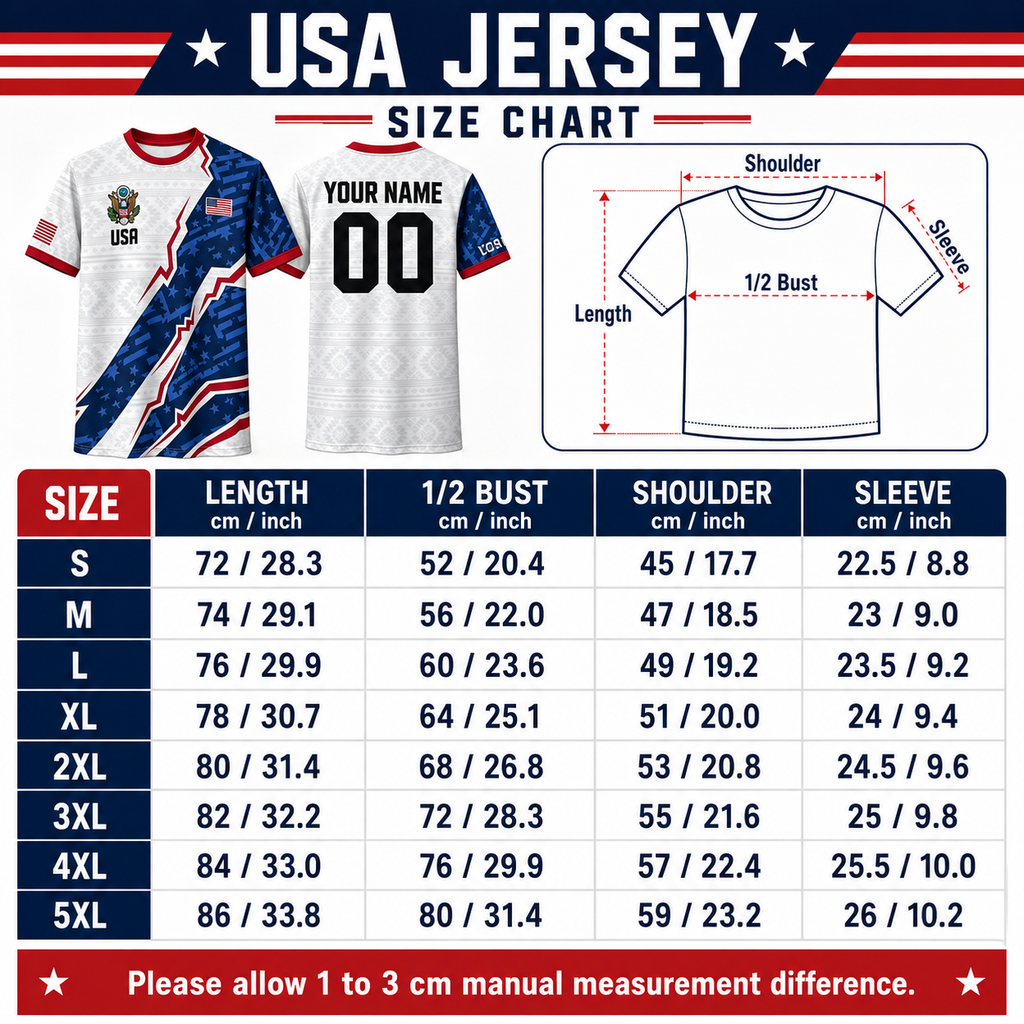 USA National Team Style Soccer Jersey 2026 V-Neck for Fans & Players