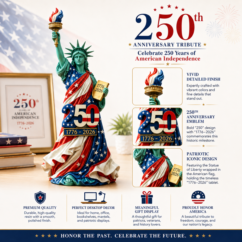 Handmade USA 250th Anniversary Statue of Liberty Figurine
