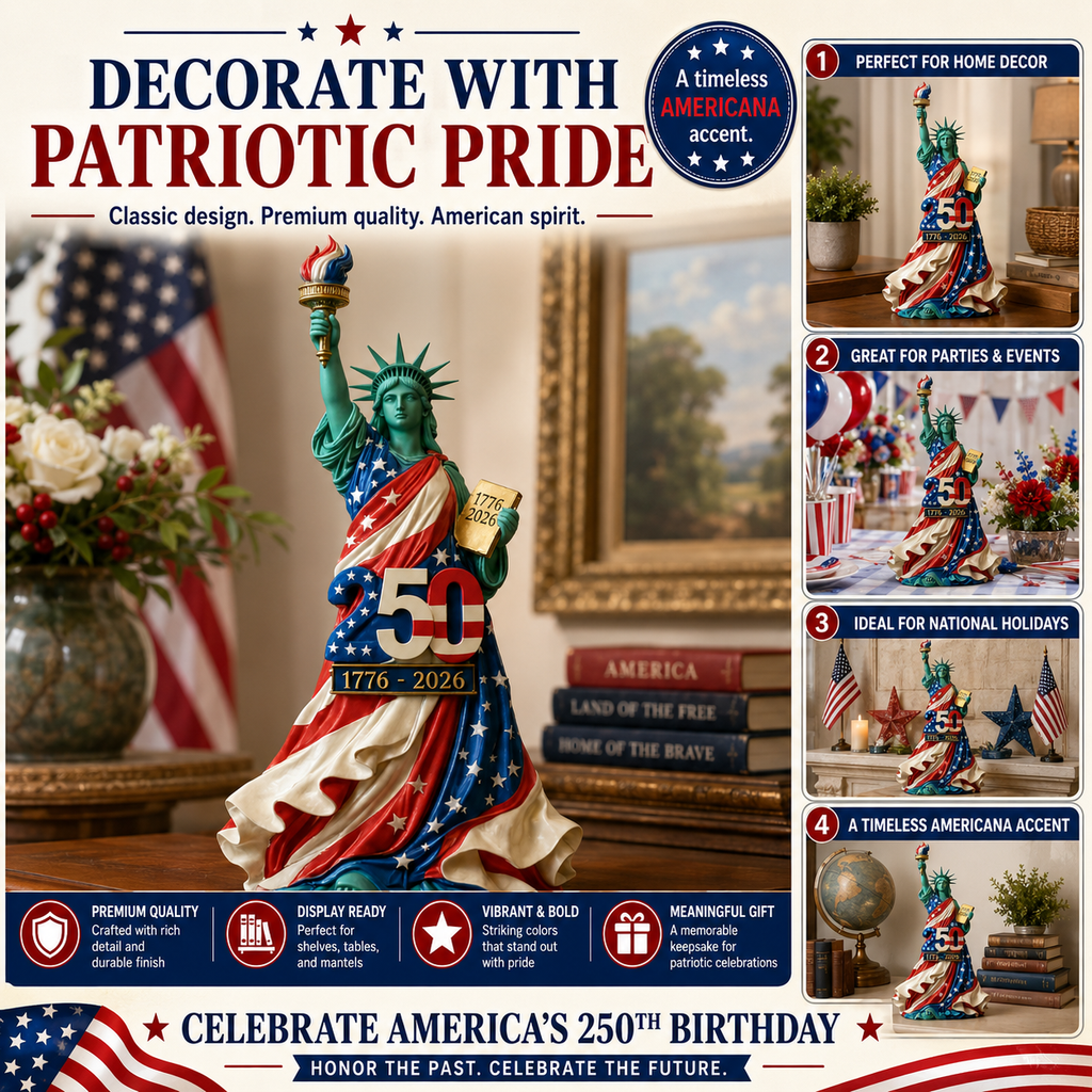 Handmade USA 250th Anniversary Statue of Liberty Figurine