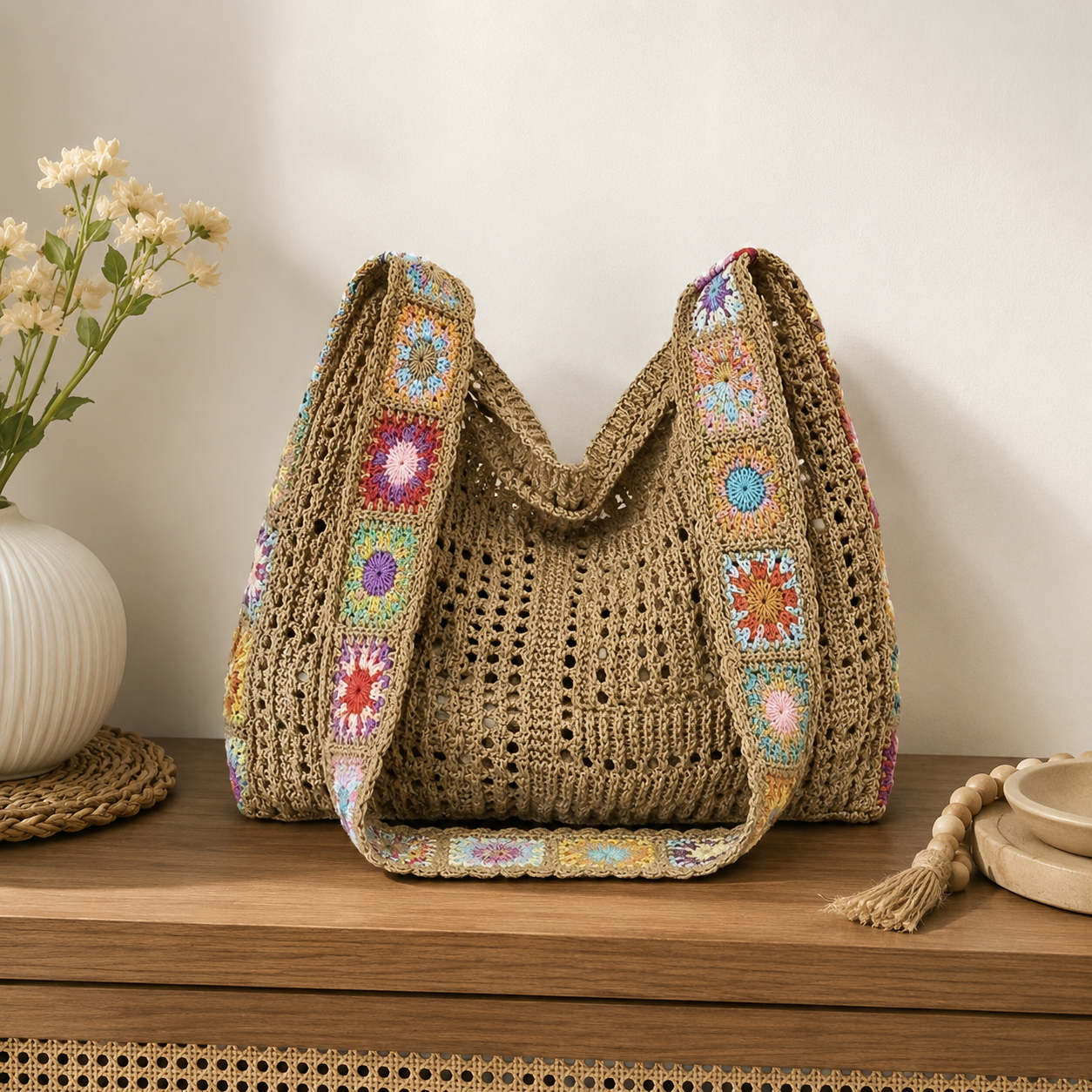 🌸50% OFF TODAY👜 Floral Patchwork Bag Wear It Shoulder or Crossbody