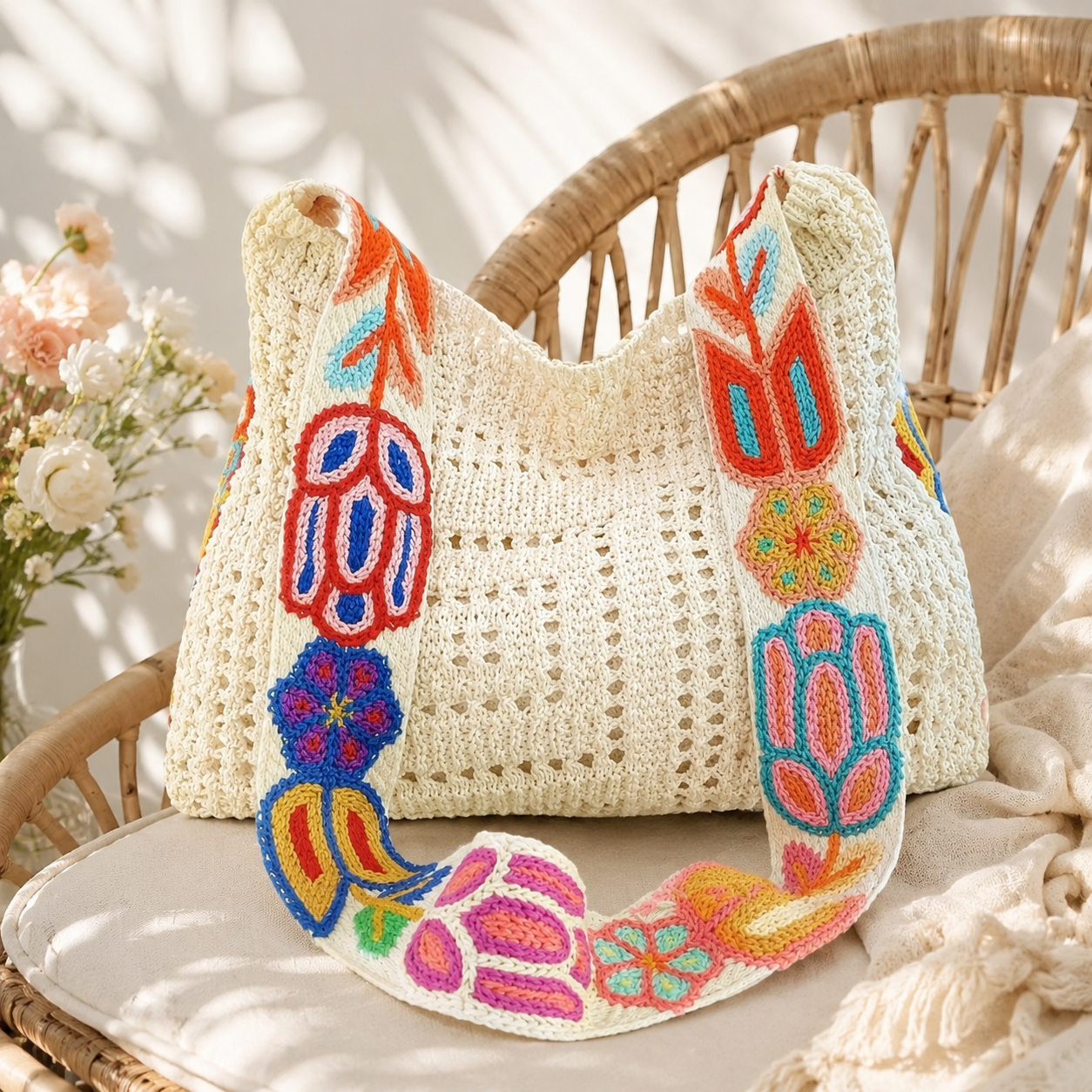 🌸50% OFF TODAY👜 Floral Patchwork Bag Wear It Shoulder or Crossbody