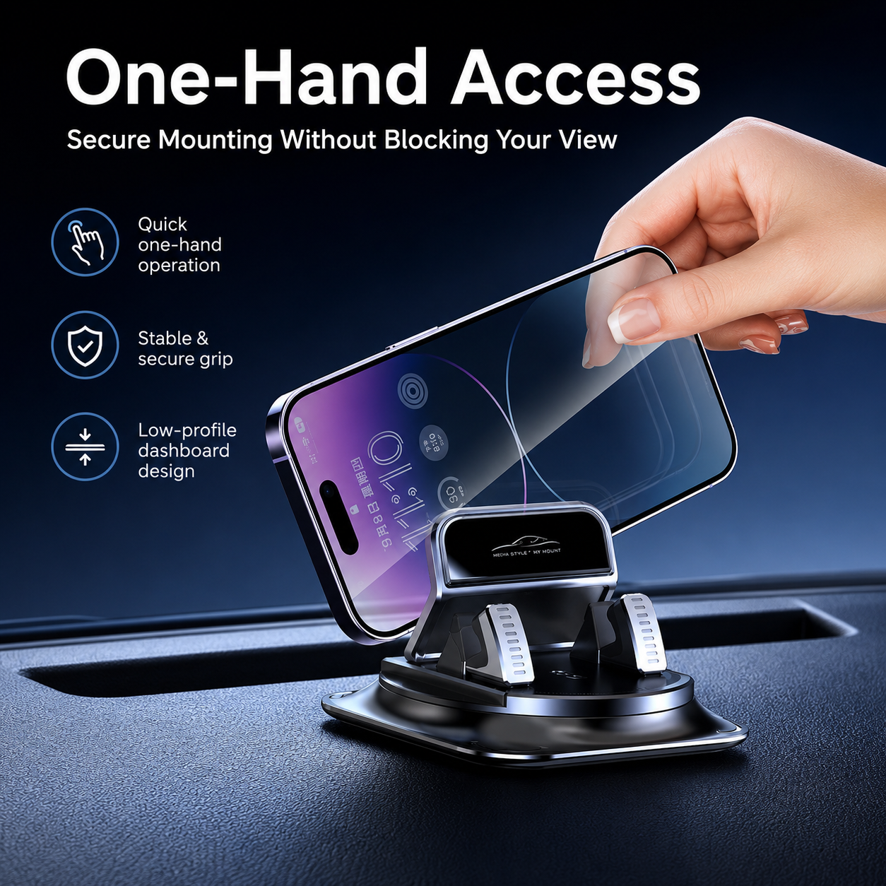 ❤️‍🔥Hot Sale-Car phone holder 360 degree rotation