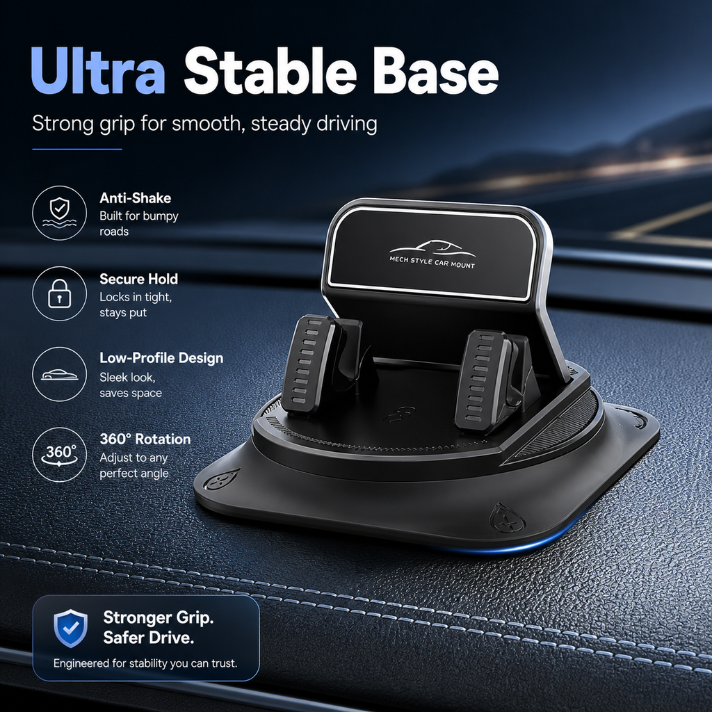🔥HOT SALE 360° Car Phone Mount, Fits Dashboard & Windshield