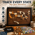 🌏Wooden USA Travel Map Puzzle | Track Your Adventures Across America.