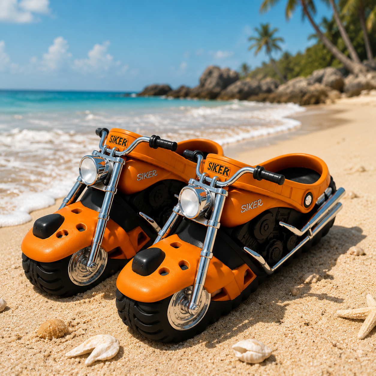 🏍️🔥 Ride-On Motorcycle Slippers