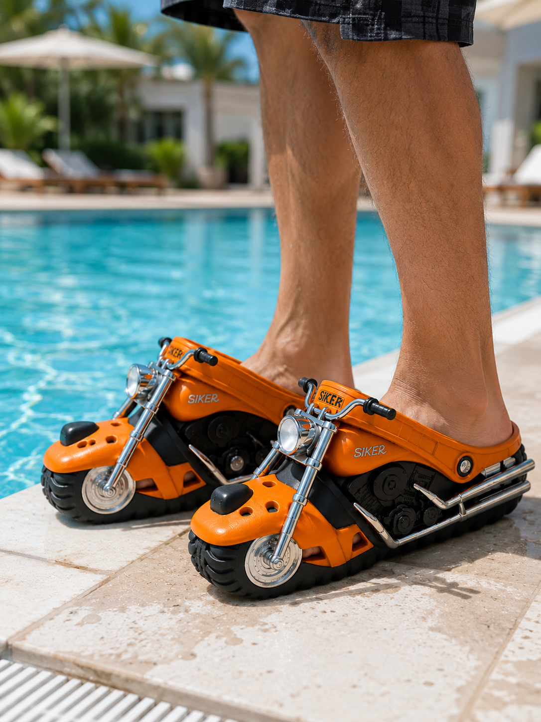🏍️🔥 Ride-On Motorcycle Slippers