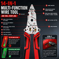2026 Upgraded 14-in-1 Wire Stripper with Voltage Tester