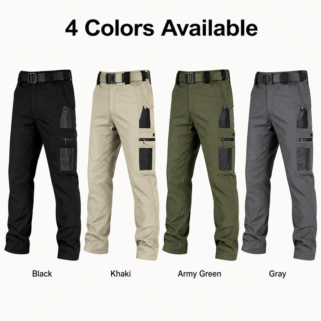 Men’s Waterproof Tactical Work Pants – Multi-Pocket Outdoor Hiking & Casual Pants