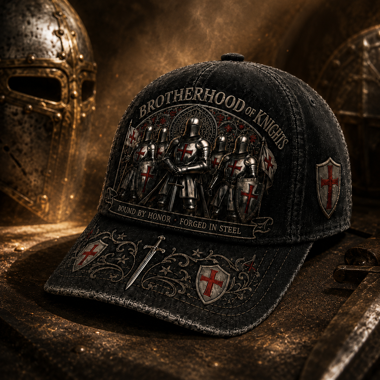 ⚡ Bound By Honor Forged In Steel – Knights Templar Cap