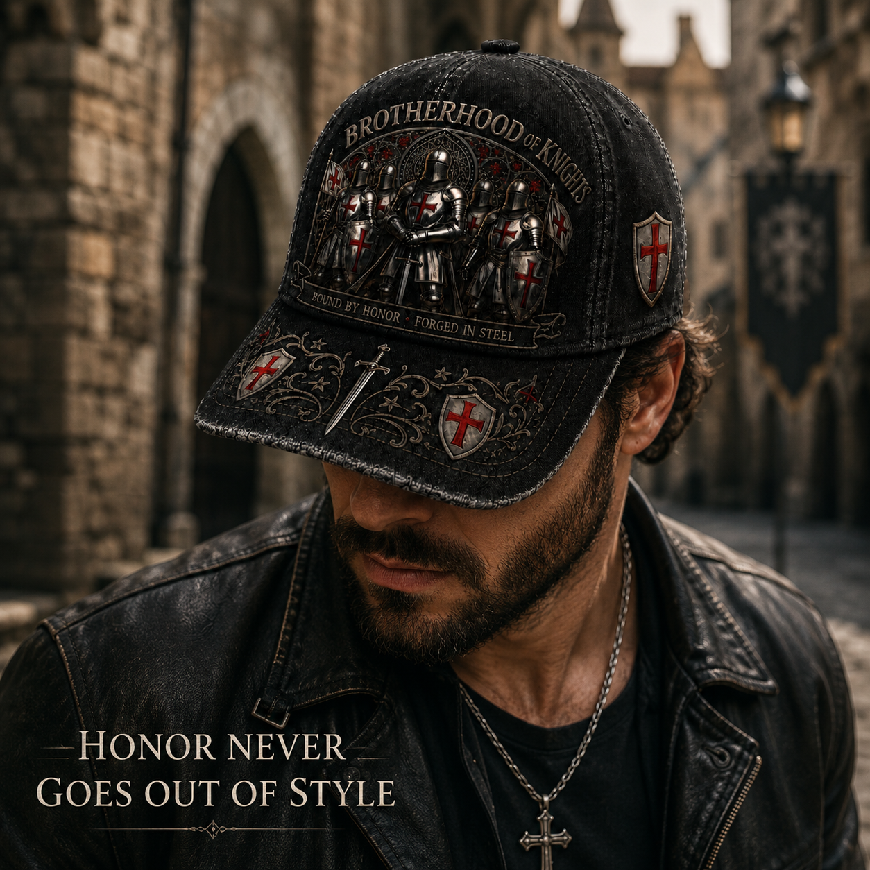 🧢 Bound By Honor Forged In Steel – Knights Templar Cap