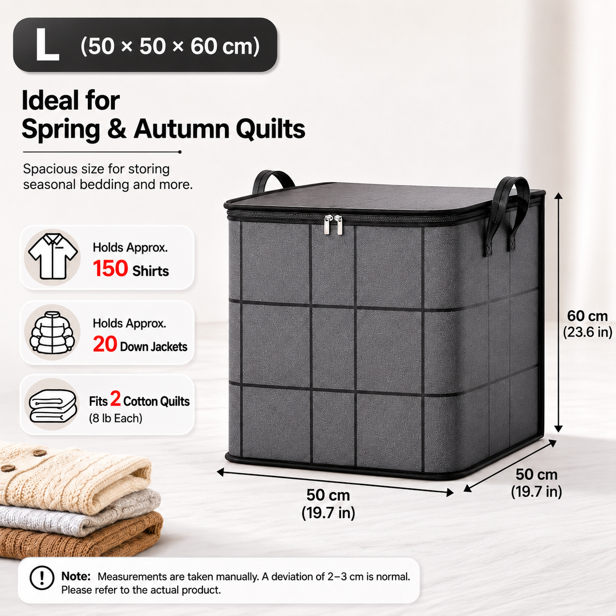 Storage Bag – Extra Large Moving & Closet Organizer for Bedding, Clothes & Blankets