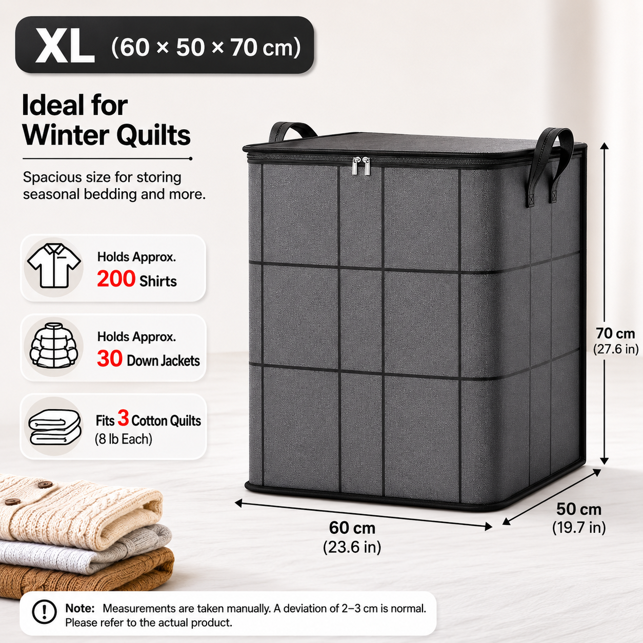 Storage Bag – Extra Large Moving & Closet Organizer for Bedding, Clothes & Blankets