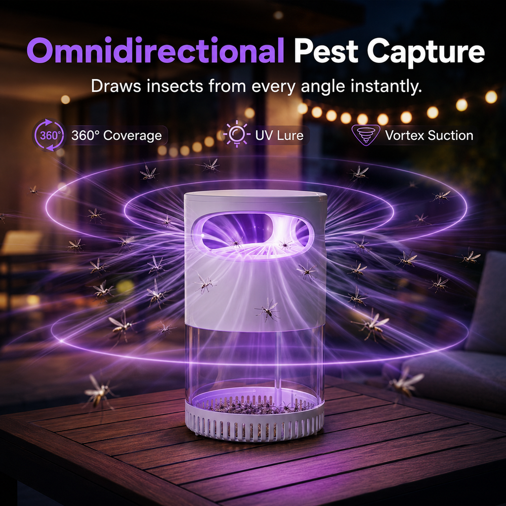 🌙SAVE 50% NOW🔥Quiet UV Mosquito Trap – Chemical-Free & Safe for Kids & Pets🦟