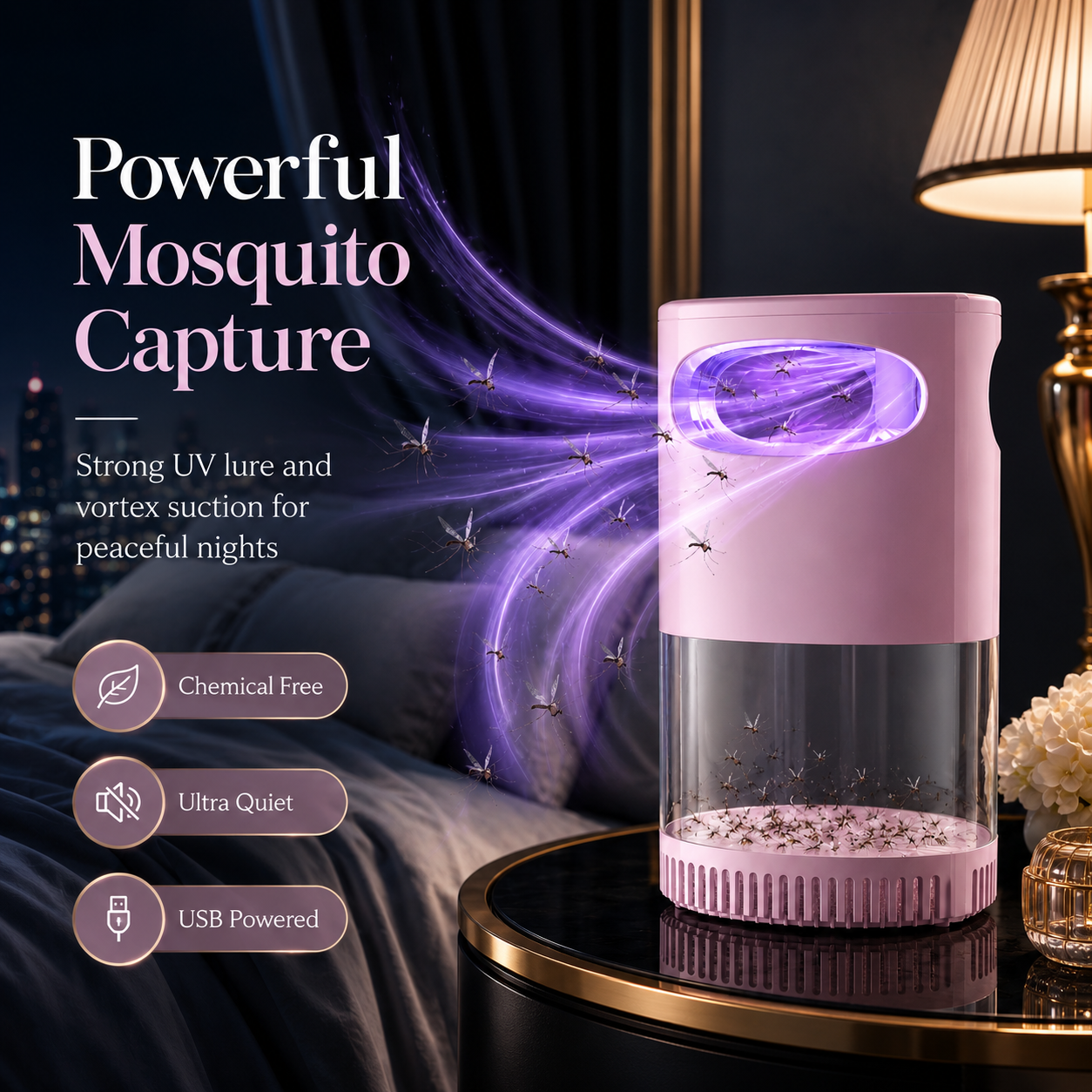 🌙SAVE 50% NOW🔥Quiet UV Mosquito Trap – Chemical-Free & Safe for Kids & Pets🦟
