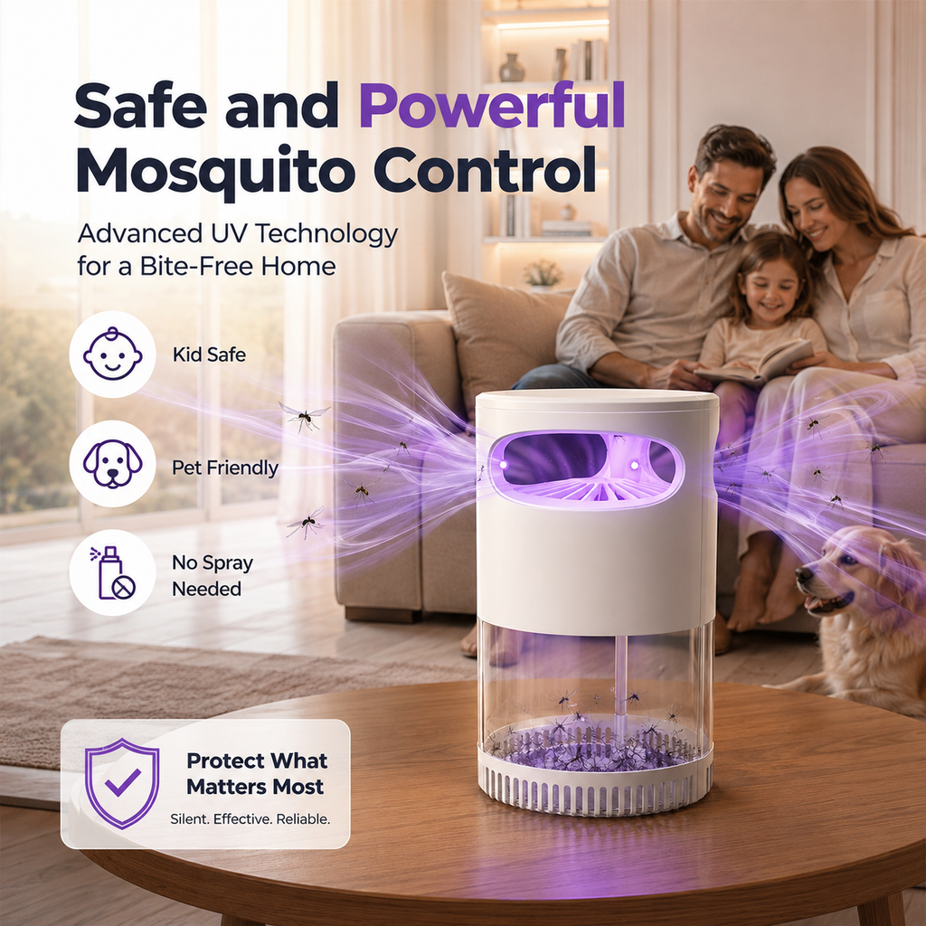 🌙SAVE 50% NOW🔥Quiet UV Mosquito Trap – Chemical-Free & Safe for Kids & Pets🦟