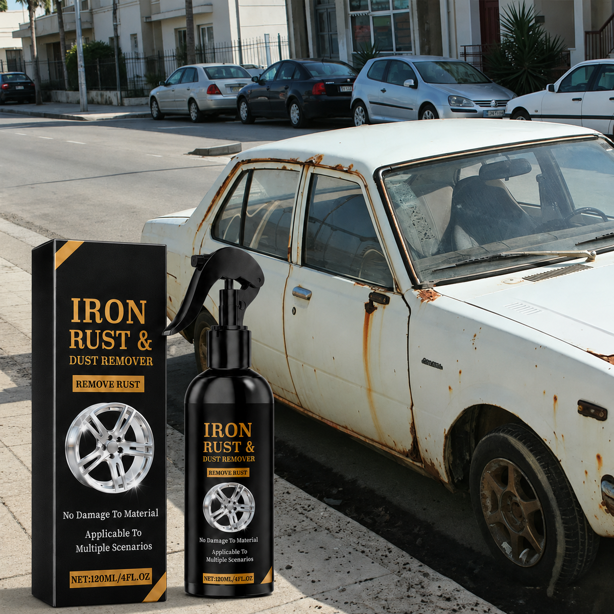 🔥 Rust Remover Spray 120ML – Fast & Effective for Auto & Metal 🚗