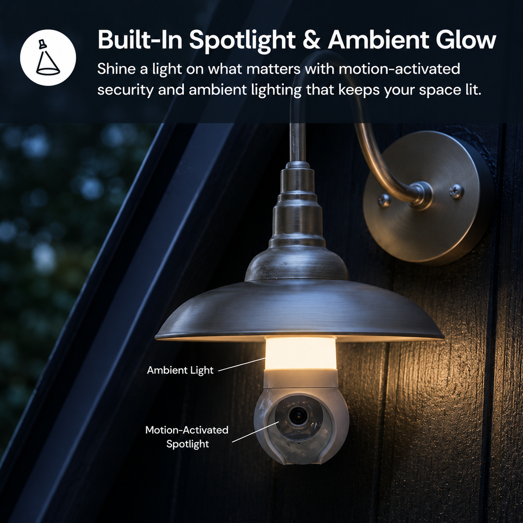 2K Light Bulb Security Camera | 360° WiFi Home Camera