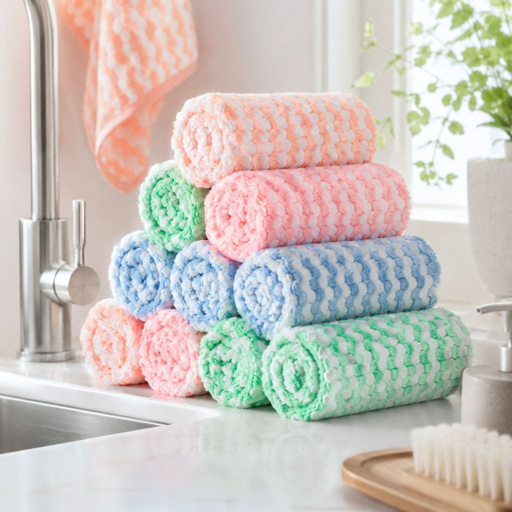 Assorted Microfiber Cleaning Cloths 【10 Counts】