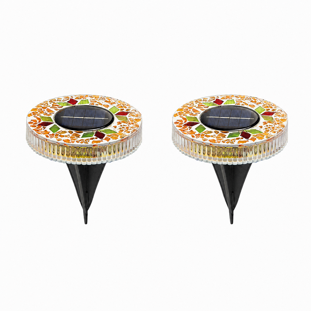 🛋️Solar Mosaic Lights – Waterproof LED Pathway Lights with Auto On/Off
