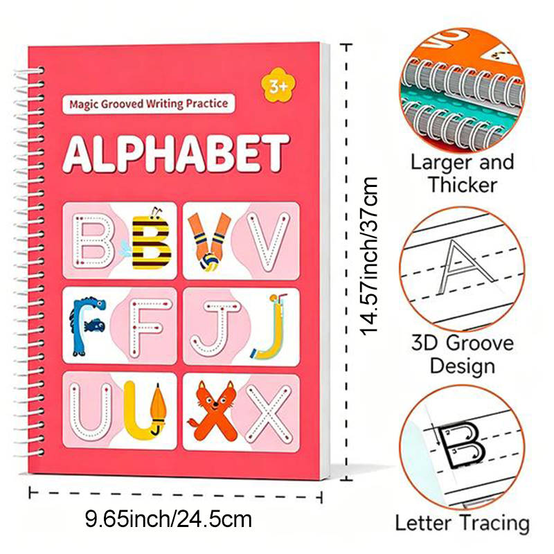 🔥Kids Reusable Groove Handwriting Practice Books 6 Pack