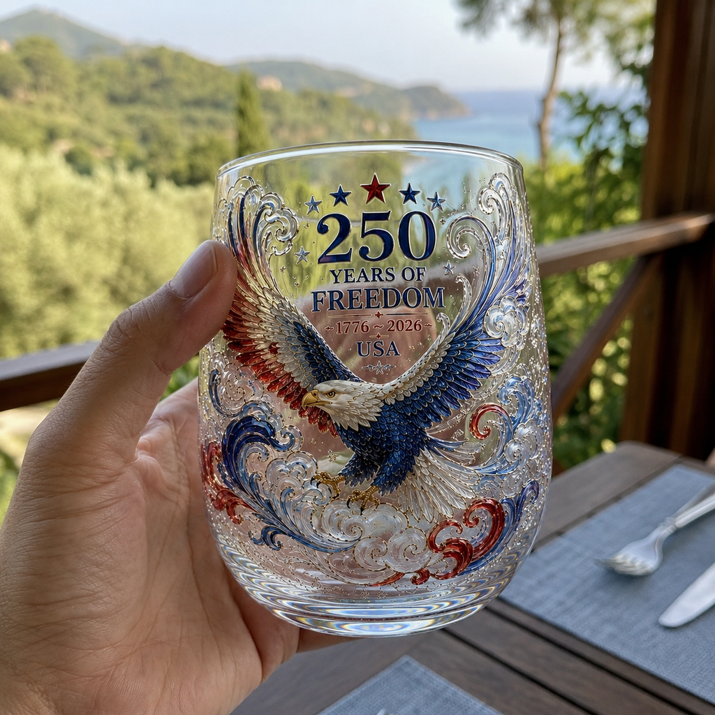 Limited Edition 2026 USA 250 Years of Freedom Eagle Glass