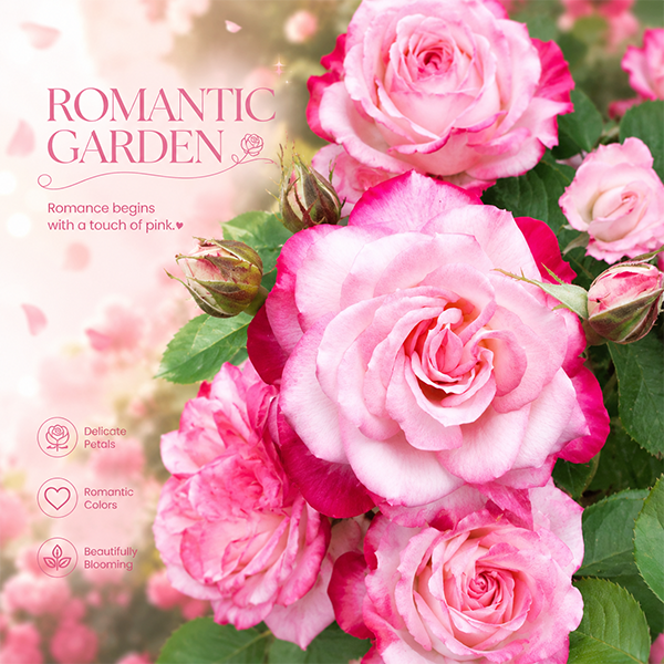 Romantic Pink Rose Seeds – Elegant Two-Tone Blooms for Home Gardens