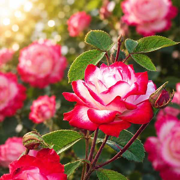 Romantic Pink Rose Seeds – Elegant Two-Tone Blooms for Home Gardens