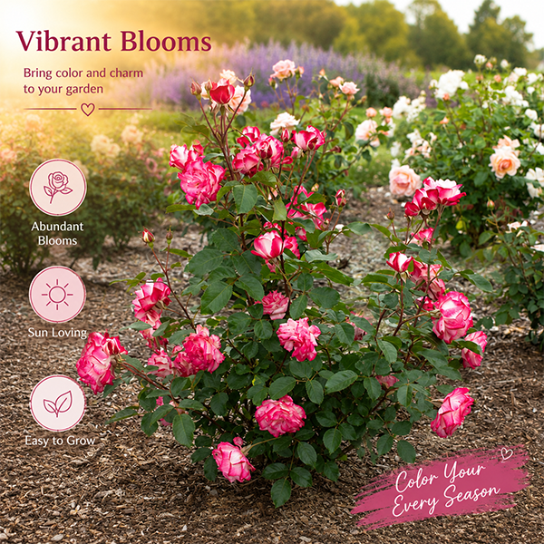 Romantic Pink Rose Seeds – Elegant Two-Tone Blooms for Home Gardens