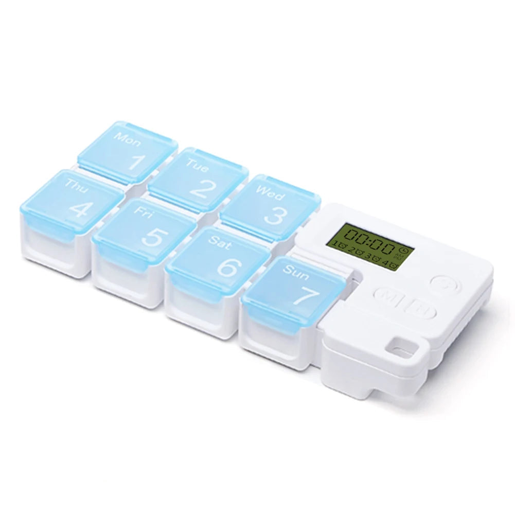 🔥 7-Day Pill Organizer with Alarm Reminder BPA-Free Food Grade Pill Box