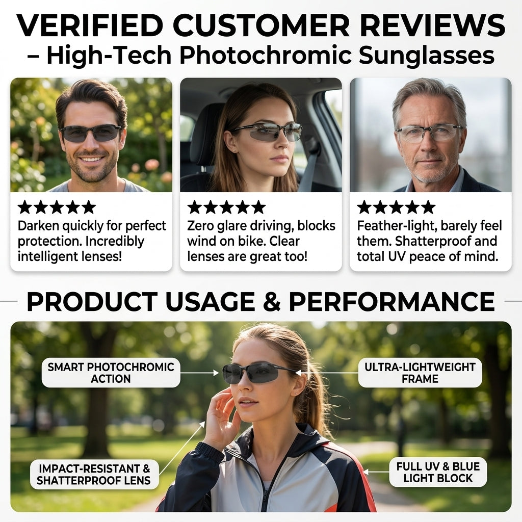 🕶️Smart Vision Glasses – Anti-Glare UV Protection with Infrared Night Vision & Impact-Resistant Lenses
